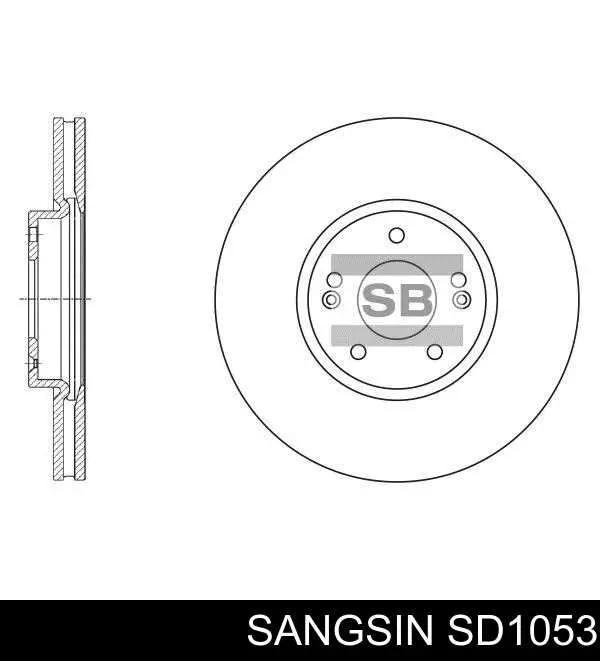 Диск тормозной передний Sangsin SD1053