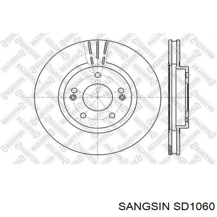 Тормоз дисковый передний Sangsin SD1060 цена, от 31.41 USD