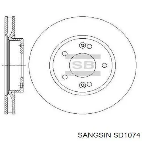 SD1074 Sangsin Диск тормозной передний