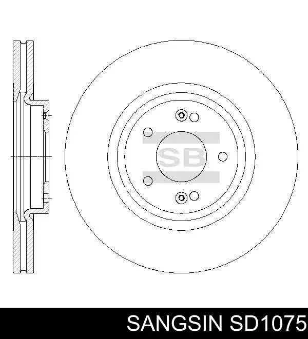 Диск тормозной передний Sangsin SD1075