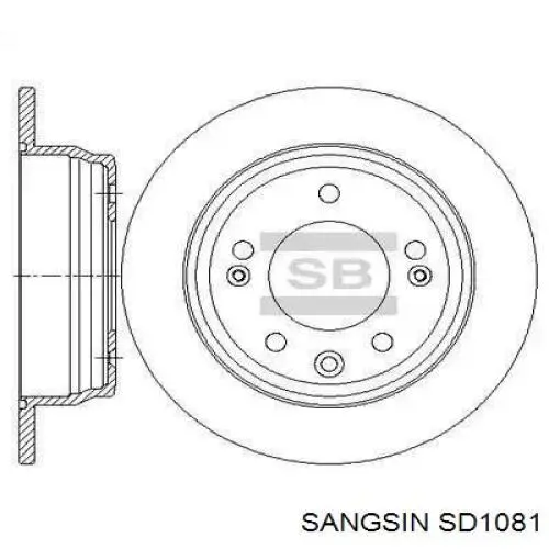 Диск тормозной задний Sangsin SD1081