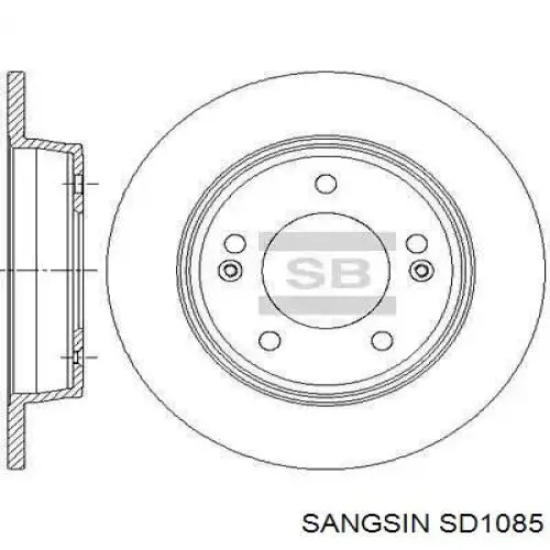 Диск тормозной задний Sangsin SD1085