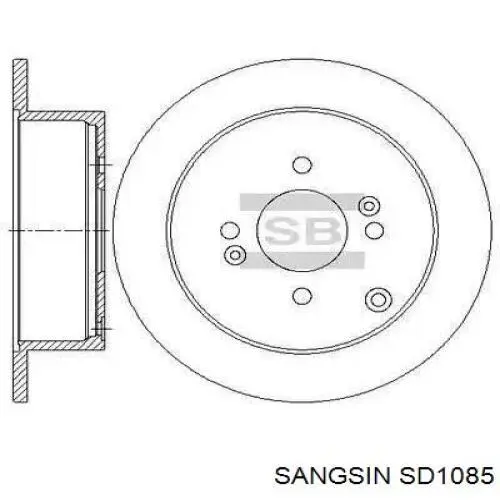 Диск гальмівний задній SD1085 Sangsin