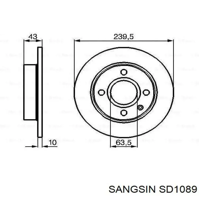 Тормозные диски SD1089 Sangsin