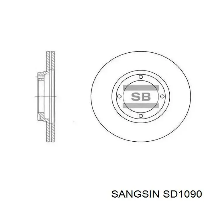 Тормоз дисковый передний Sangsin SD1090 цена, от 23.00 USD