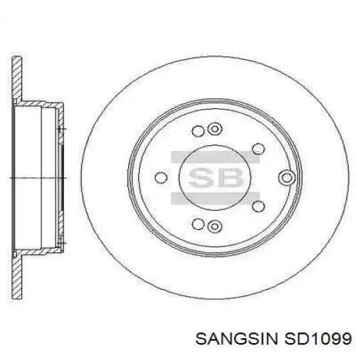 Диск тормозной задний SANGSIN SD1099