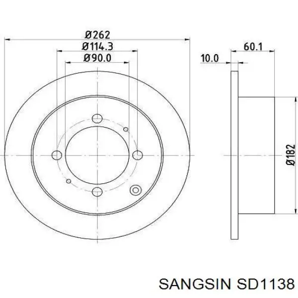 Тормозные диски SD1138 Sangsin