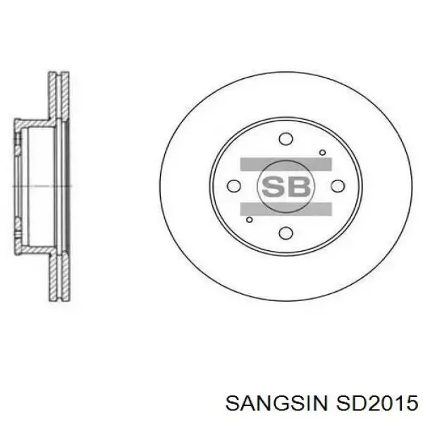 Передние тормозные диски SD2015 Sangsin