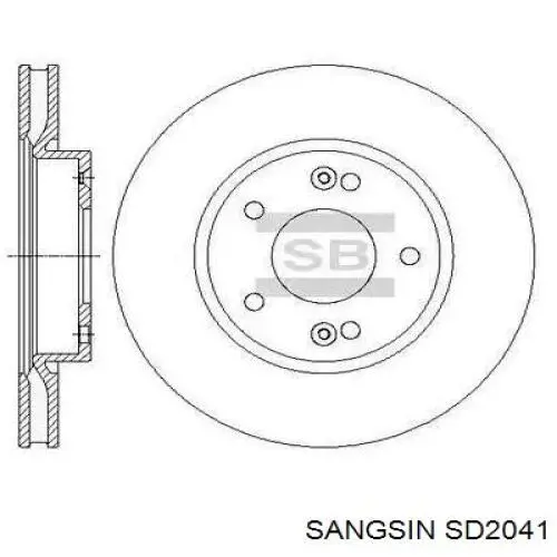 Купить SD2041 Sangsin Диск тормозной задний