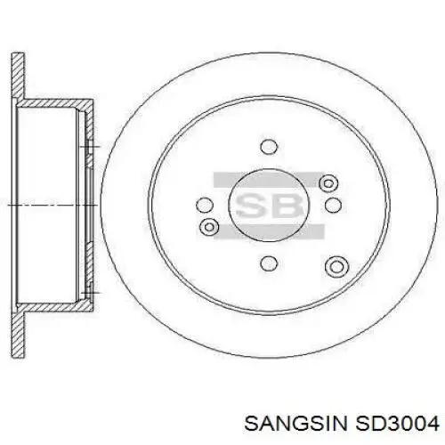 Тормоз дисковый передний Sangsin SD3004 цена, от 24.91 USD