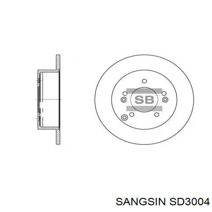 SD3004 Sangsin Диск тормозной передний