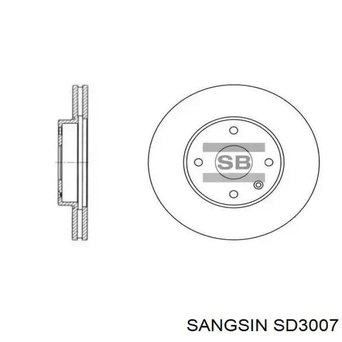 Купить SD3007 Sangsin Ротор тормозной