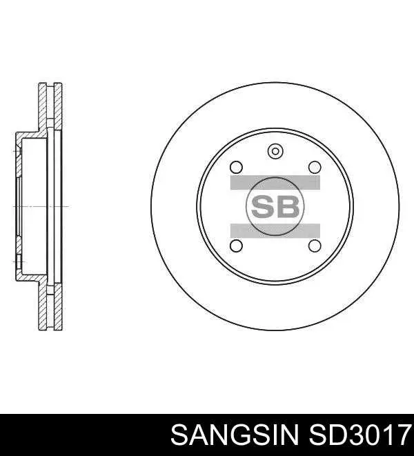 Диск тормозной передний SANGSIN SD3017