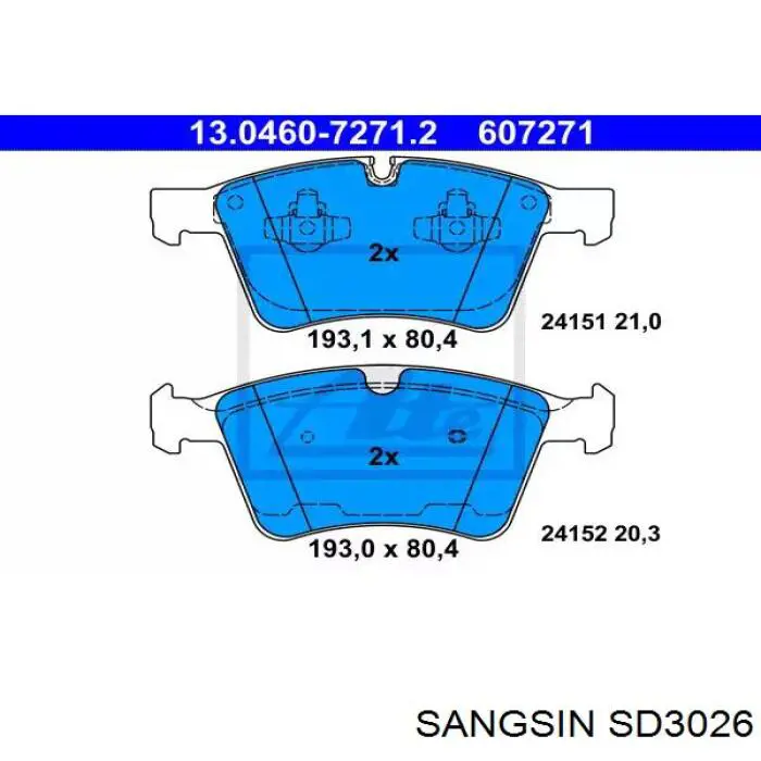 Купить SD3026 Sangsin Диск тормозной задний