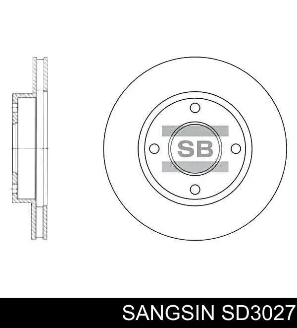 Передние тормозные диски SD3027 Sangsin