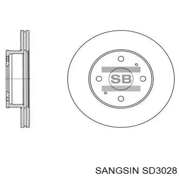 Тормозные диски SD3028 Sangsin