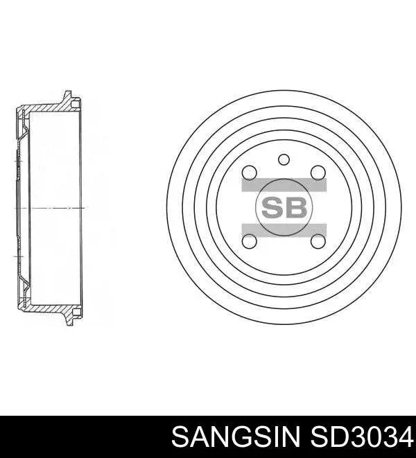 SD3034 Sangsin барабан тормозной задний