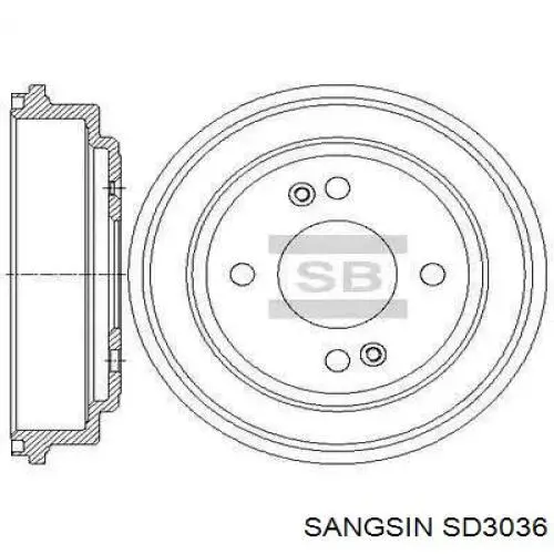 SD3036 Sangsin Тормозной барабан
