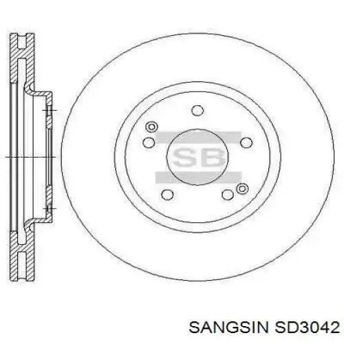 Передние тормозные диски SD3042 Sangsin