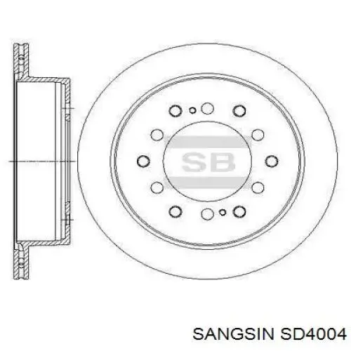 Передние тормозные диски SD4004 Sangsin