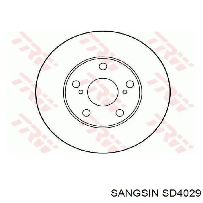 Диск тормозной передний SANGSIN SD4029