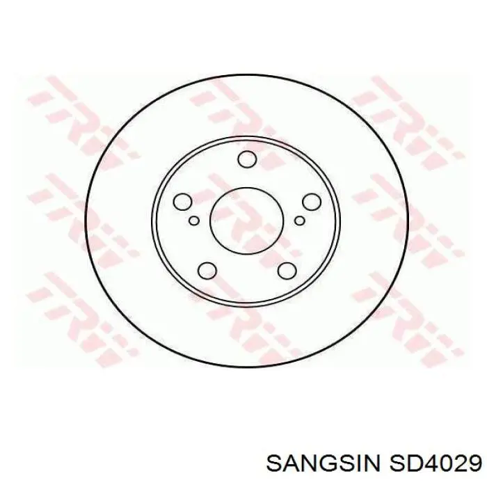 Передние тормозные диски SD4029 Sangsin