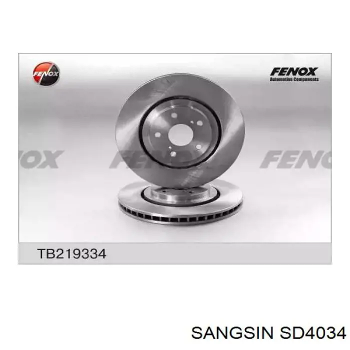 Тормоз дисковый передний Sangsin SD4034 цена, от 48.77 USD