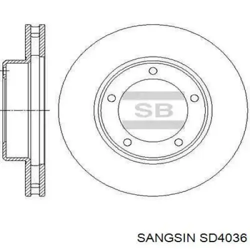 Тормозные диски SD4036 Sangsin