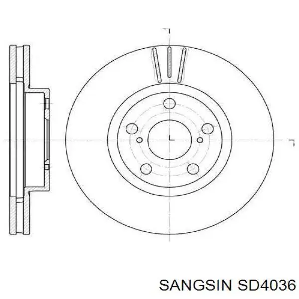 Тормозные диски SD4036 Sangsin