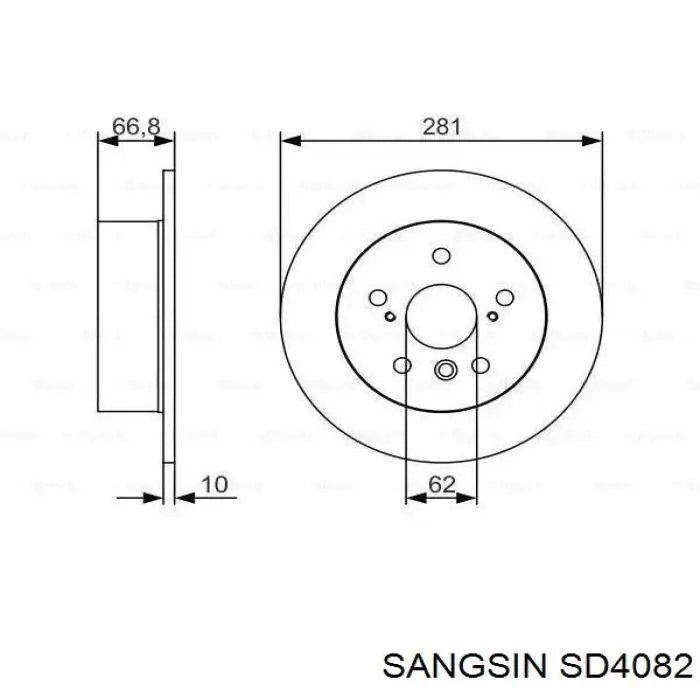 Купить SD4082 Sangsin Ротор тормозной
