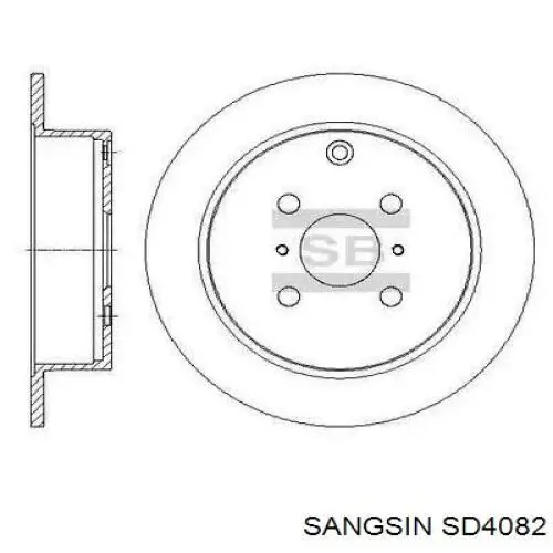 Передние тормозные диски SD4082 Sangsin