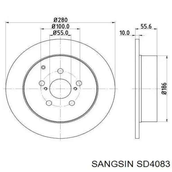 Тормозные диски SD4083 Sangsin