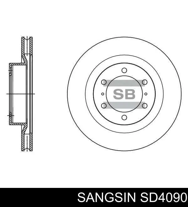 SD4090 Sangsin диск тормозной передний