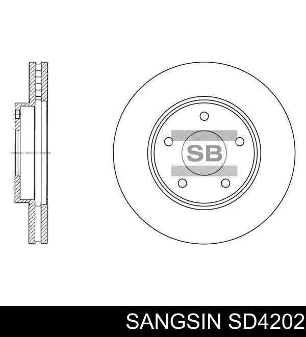 SD4202 Sangsin Диск тормозной передний