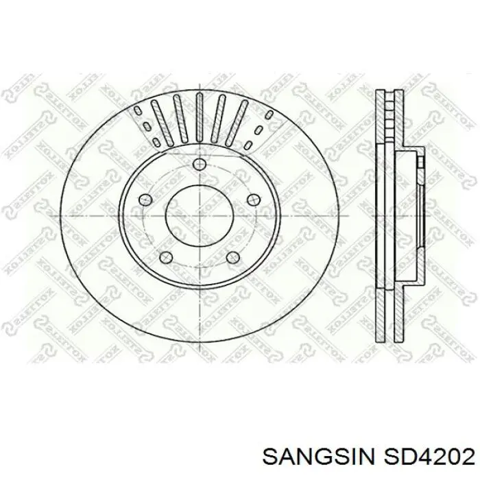 Тормоз дисковый передний Sangsin SD4202 цена, от 32.31 USD