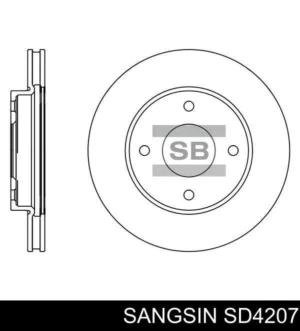 SD4207 Sangsin Диск тормозной передний