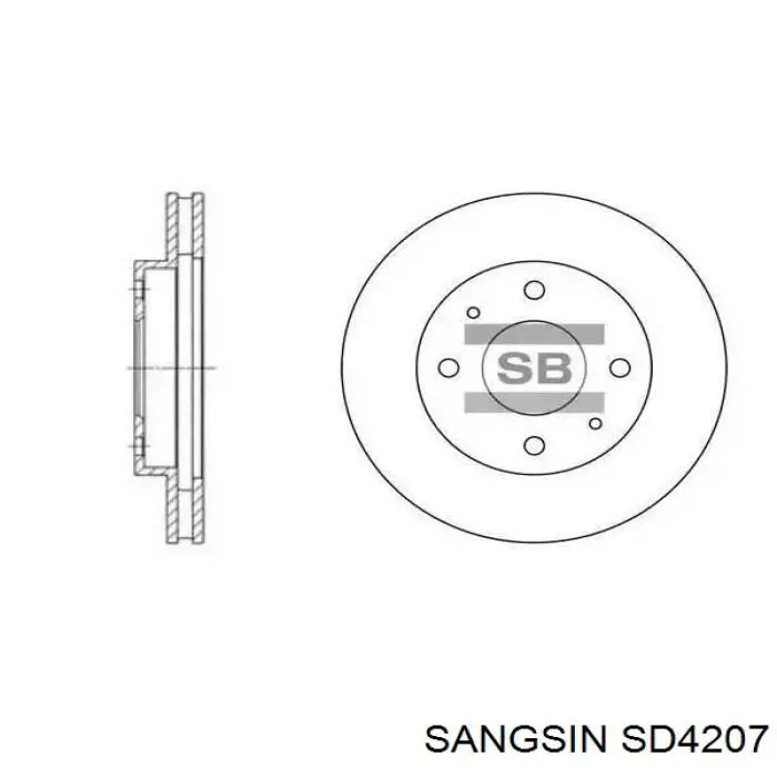 Купить SD4207 Sangsin Ротор тормозной