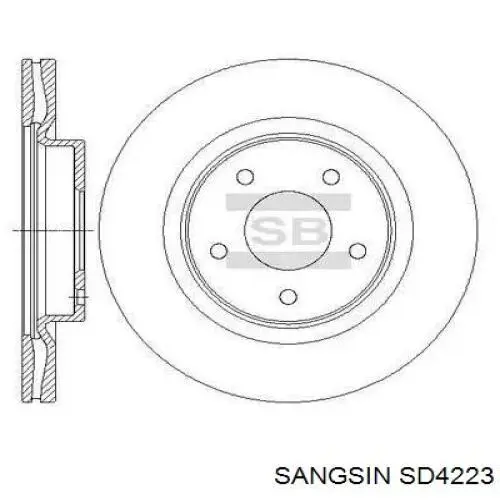 SD4223 Sangsin disco do freio dianteiro