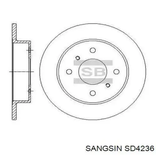 Тормозные диски SD4236 Sangsin