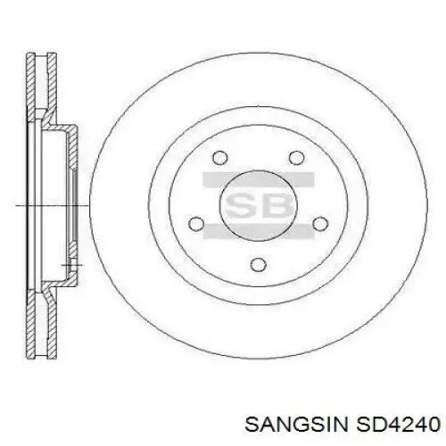 SD4240 Sangsin disco do freio dianteiro