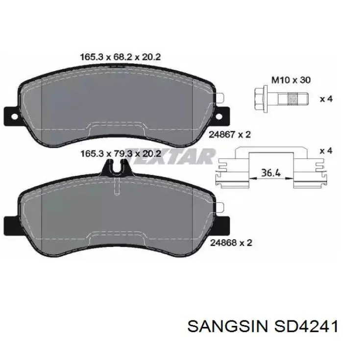 SD4241 Sangsin Дисковый тормоз