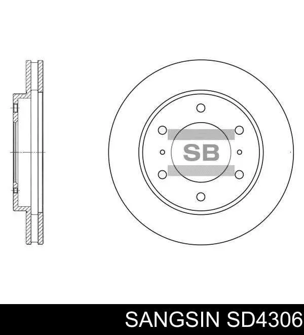 SD4306 Sangsin Диск тормозной передний
