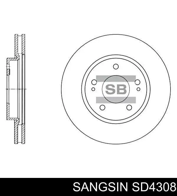 SD4308 Sangsin Диск тормозной передний