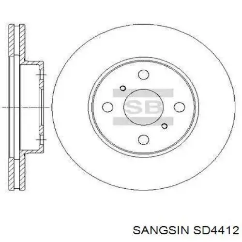 Купить SD4412 Sangsin Диск тормозной задний