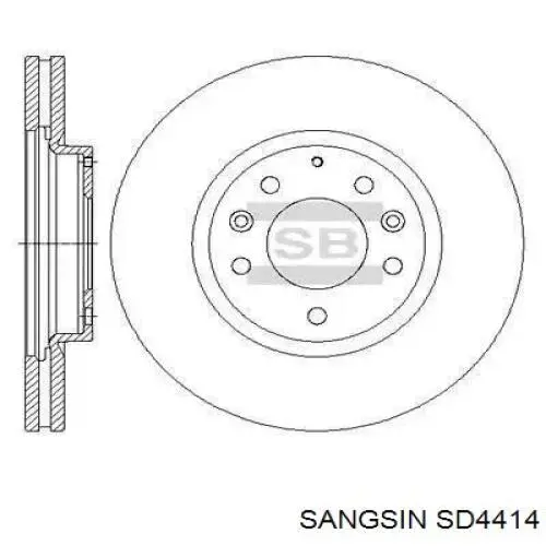 Диск тормозной передний Sangsin SD4414