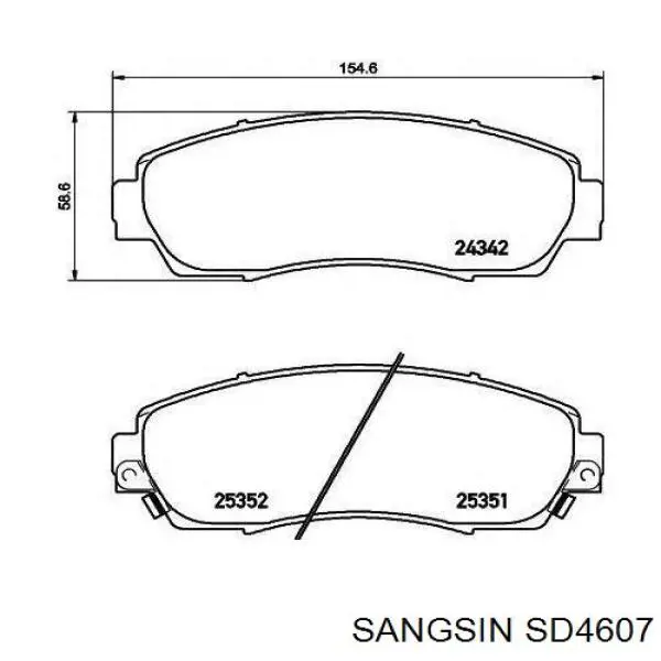 SD4607 Sangsin Диск тормозной передний