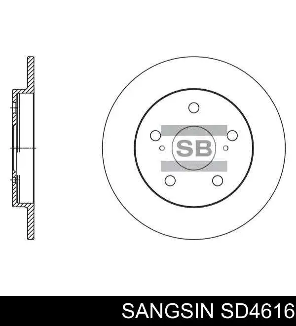 Диск тормозной задний SANGSIN SD4616