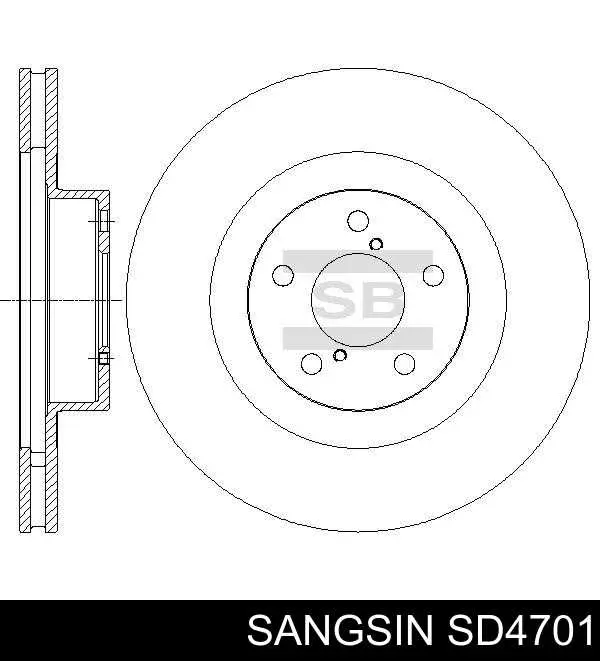 Передние тормозные диски SD4701 Sangsin