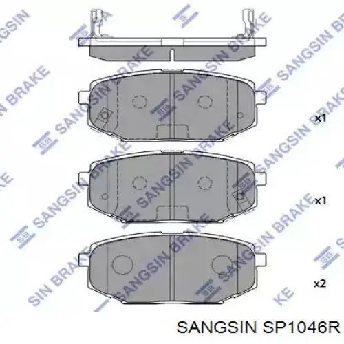 Колодки дисковые  Sangsin SP1046R цена, от 14.36 USD