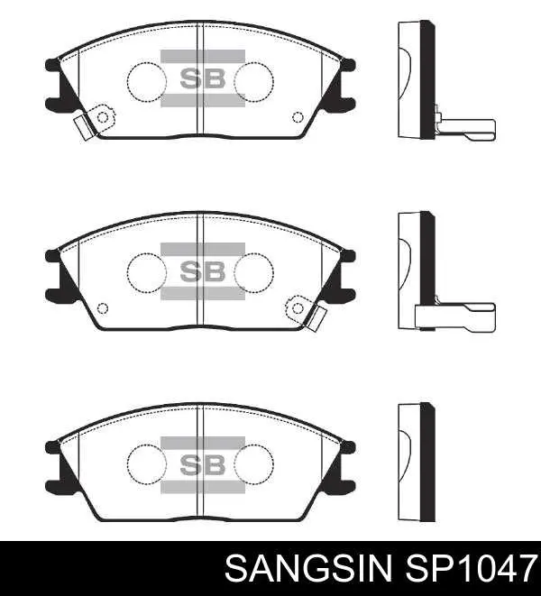 Колодки тормозные передние дисковые Sangsin SP1047